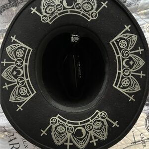 Restyle goth wide brim wool hat